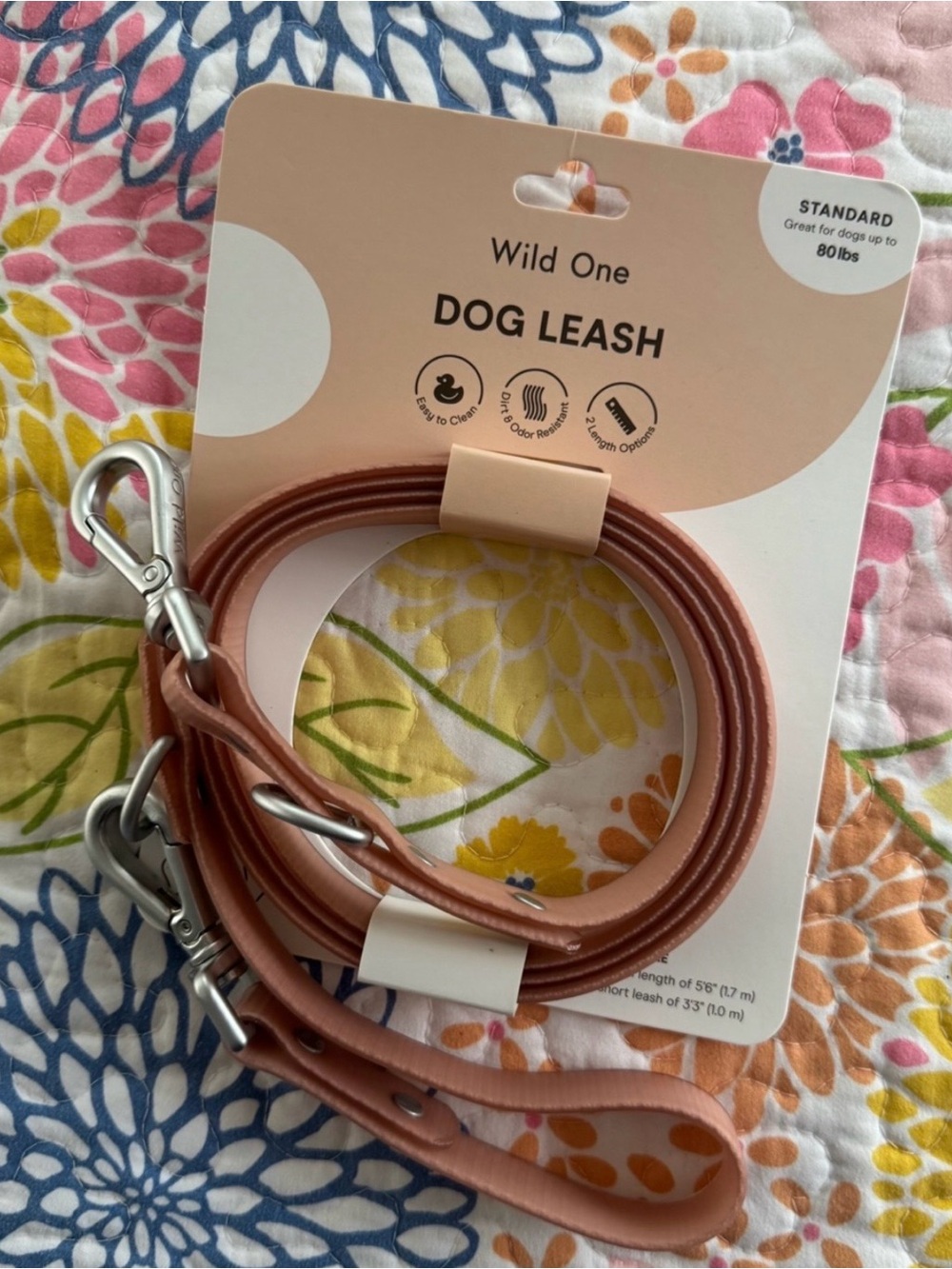 NWT wild one dog leash in blush